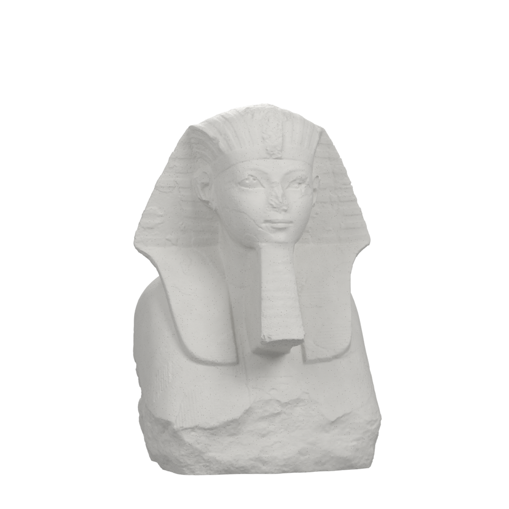 Hatshepsut Sphinx Head and Shoulders, Marble Stone finish