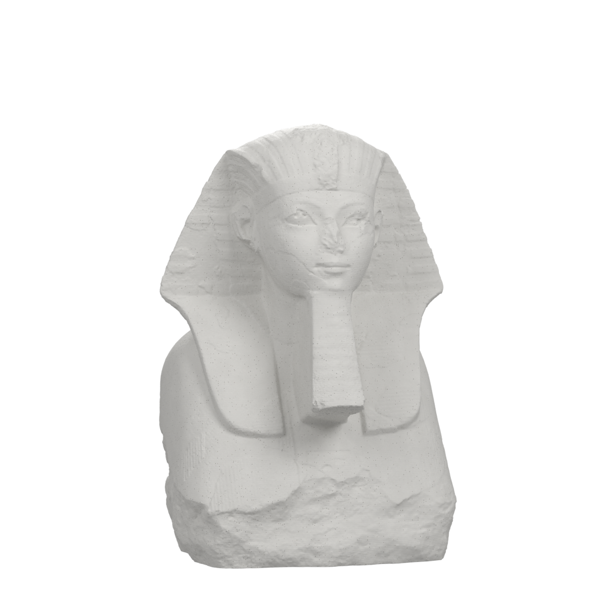 Hatshepsut Sphinx Head and Shoulders, Marble Stone finish