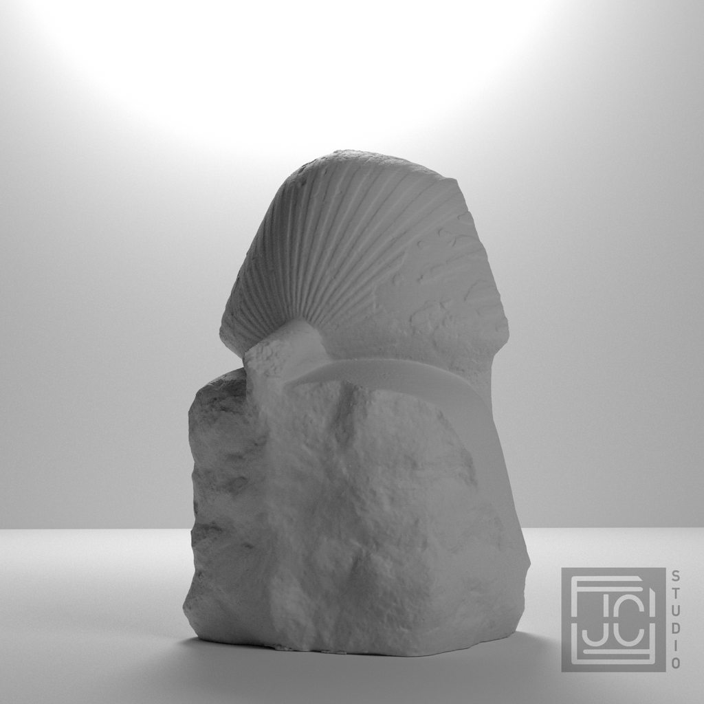 Hatshepsut Sphinx Head and Shoulders, studio 135 degree view