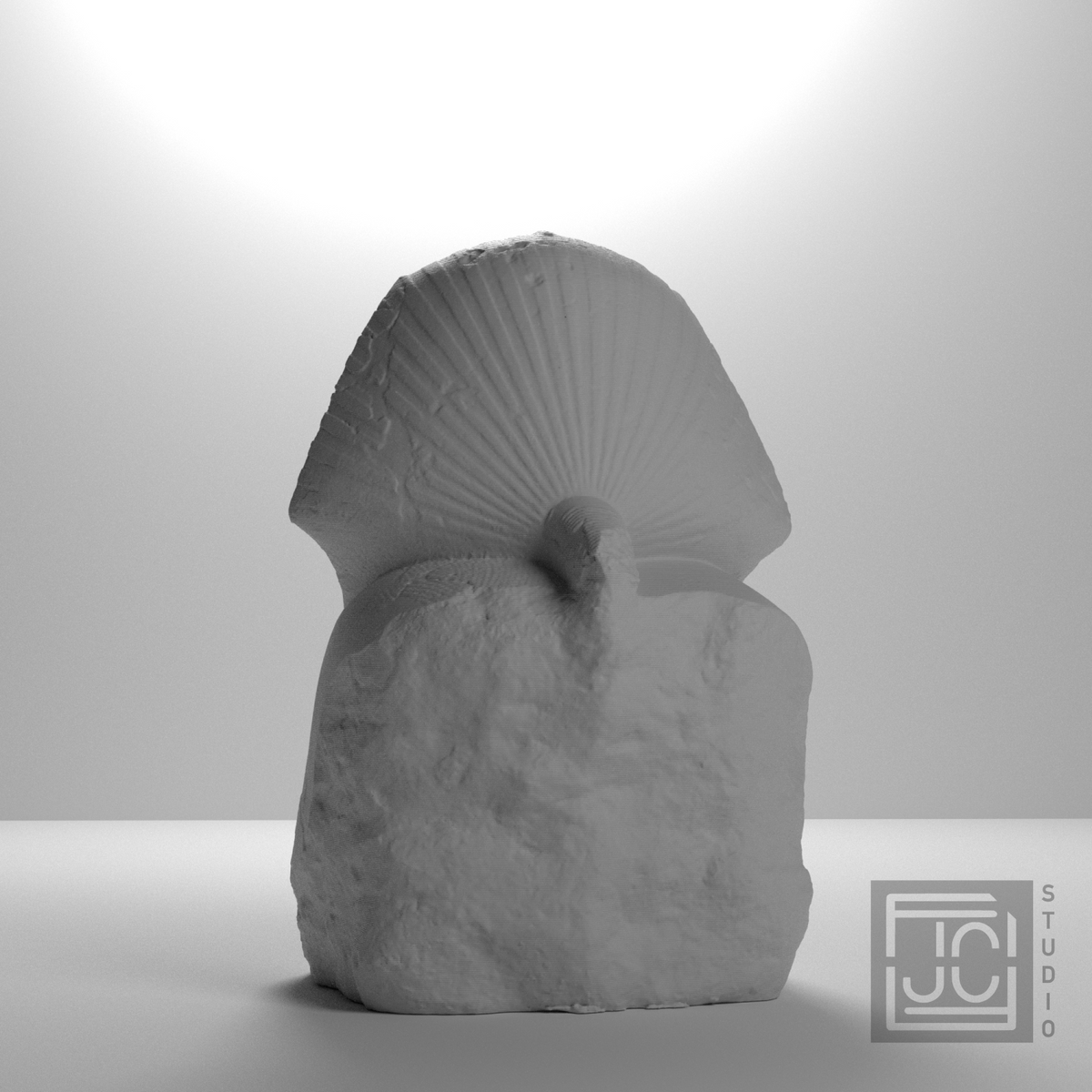 Hatshepsut Sphinx Head and Shoulders, studio 180 degree view