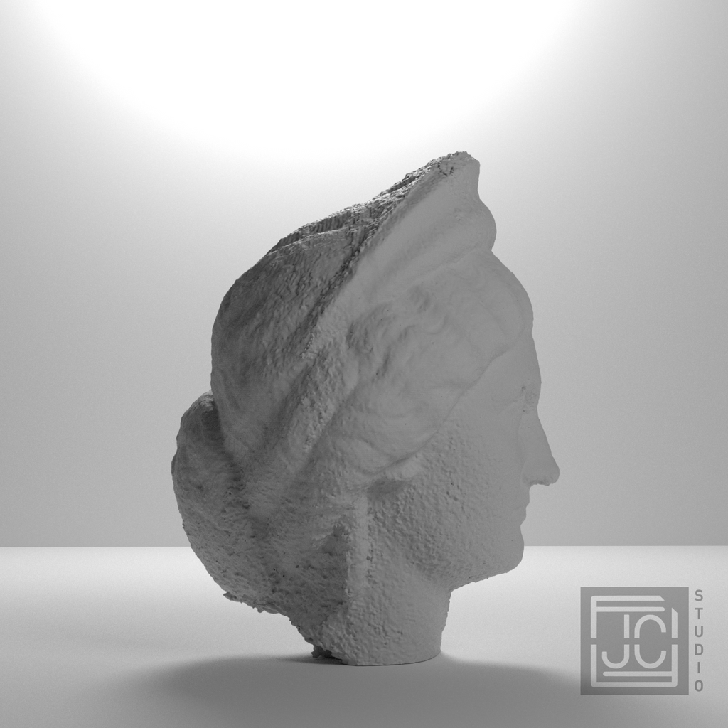 Faustina the Younger Portrait Head, studio 90 degree view