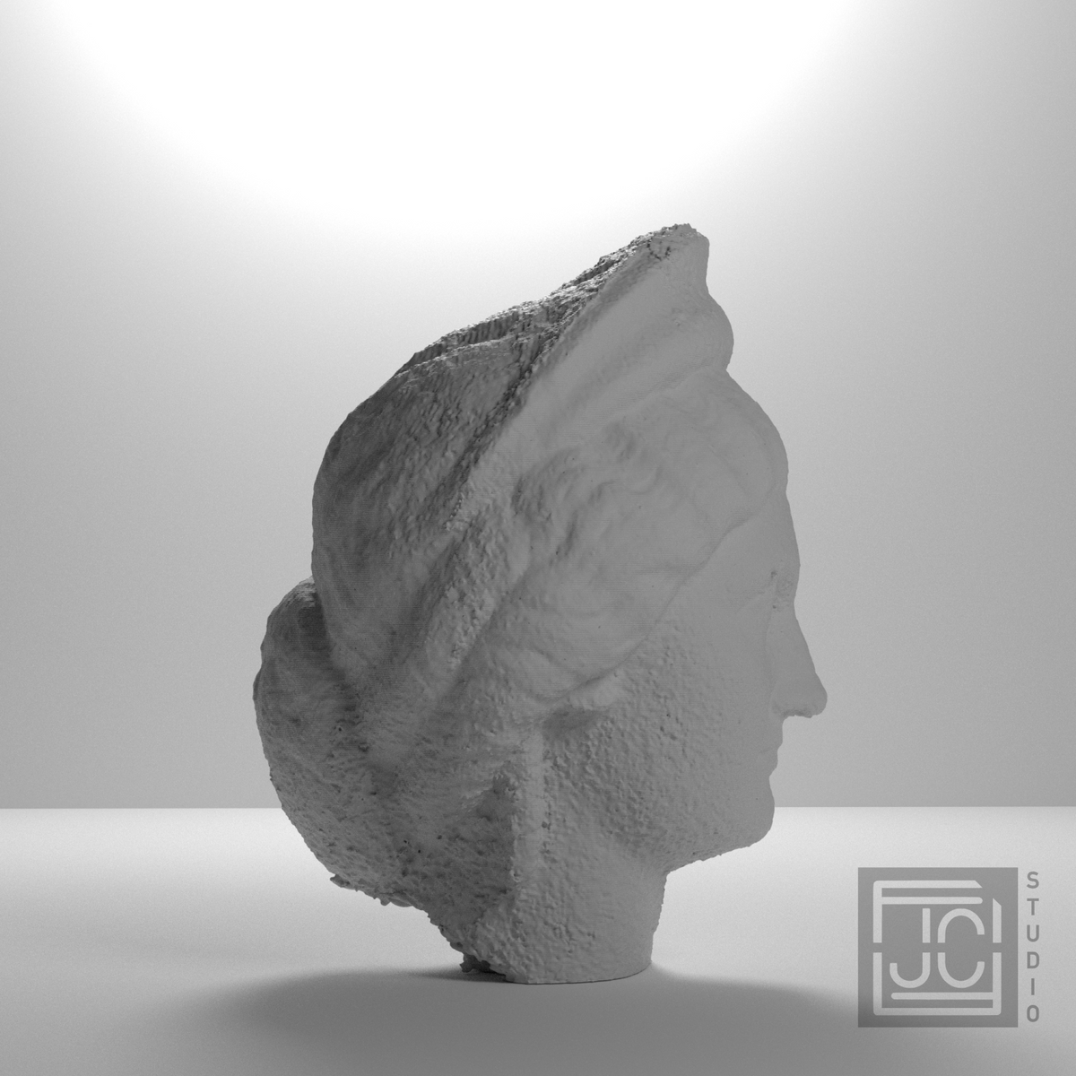 Faustina the Younger Portrait Head, studio 90 degree view