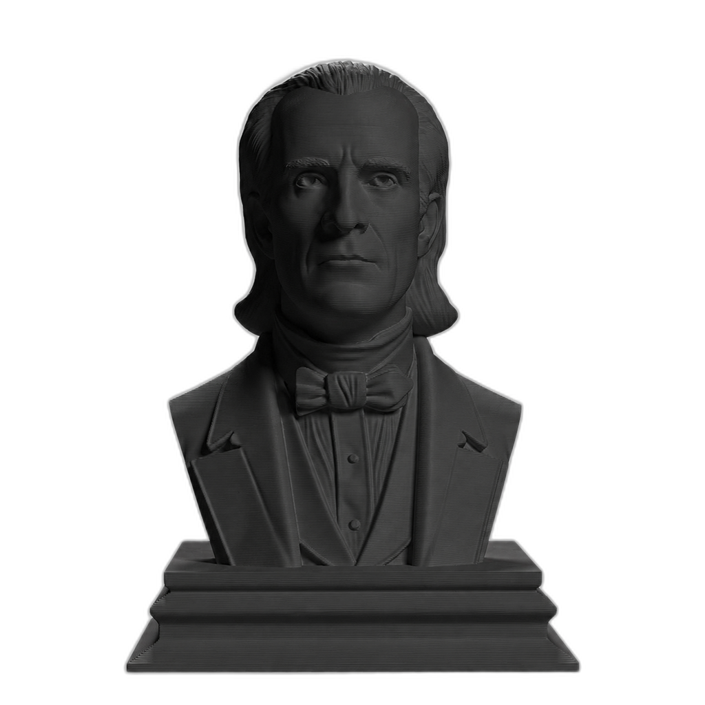James K. Polk Charcoal Black collectible bust