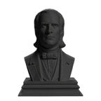 James K. Polk Charcoal Black collectible bust
