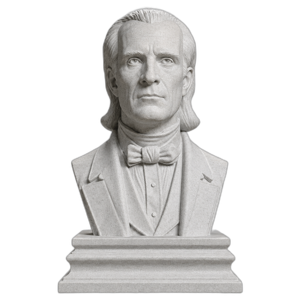 James K. Polk Marble Stone collectible bust