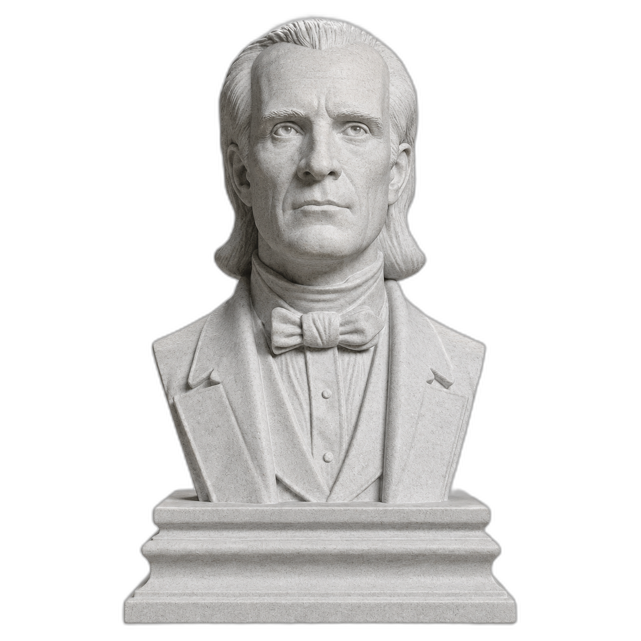 James K. Polk Marble Stone collectible bust