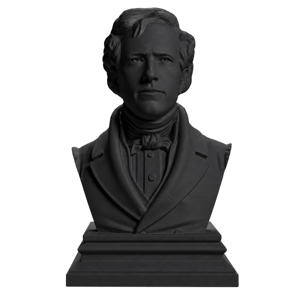 Franklin Pierce Charcoal Black collectible bust