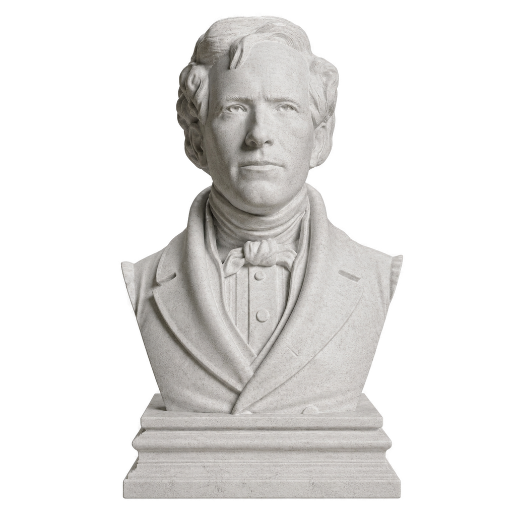 Franklin Pierce Marble Stone collectible bust