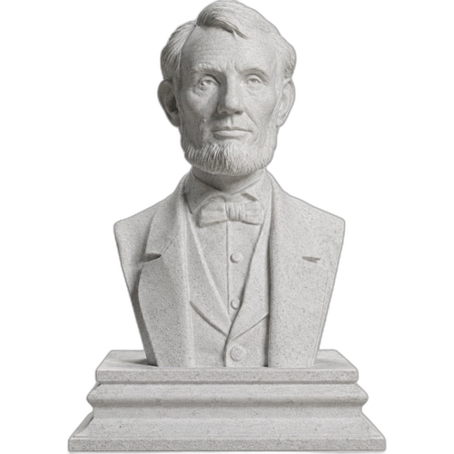 Abraham Lincoln Marble Stone collectible bust