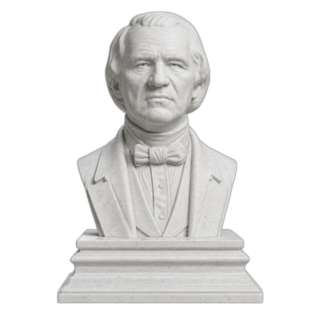 Andrew Johnson Marble Stone collectible bust