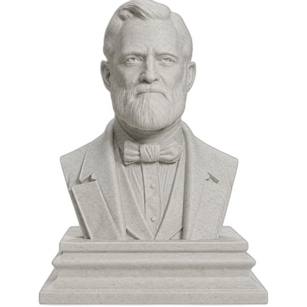 Ulysses S. Grant Marble Stone collectible bust