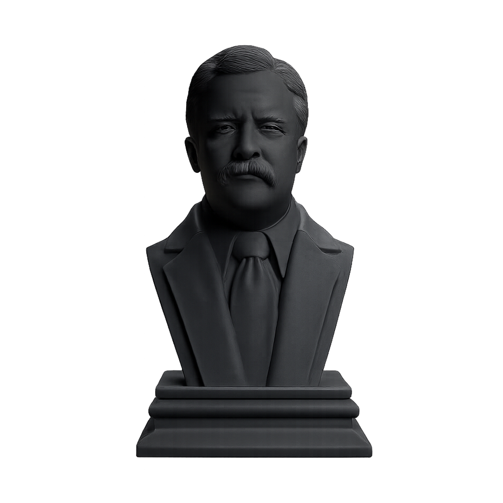 Theodore Roosevelt Charcoal Black collectible bust