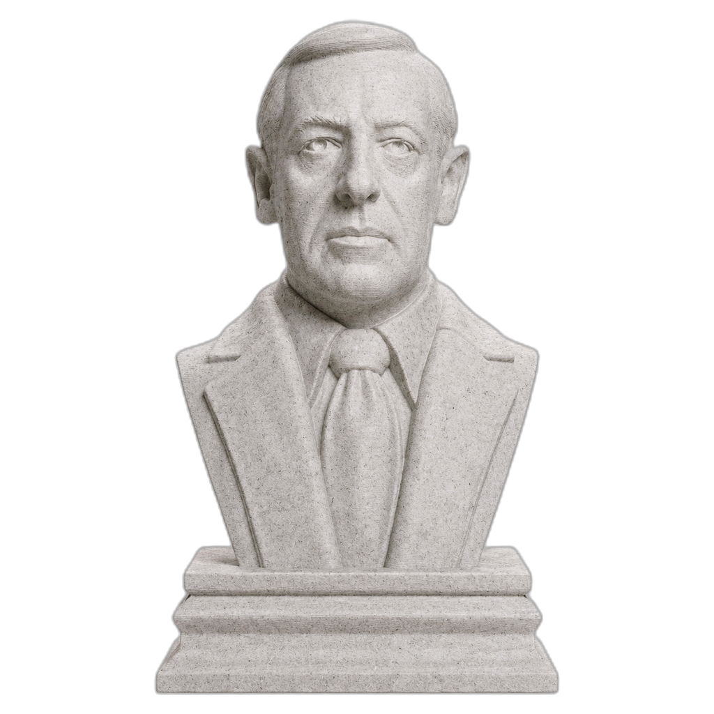 Woodrow Wilson Marble Stone collectible bust