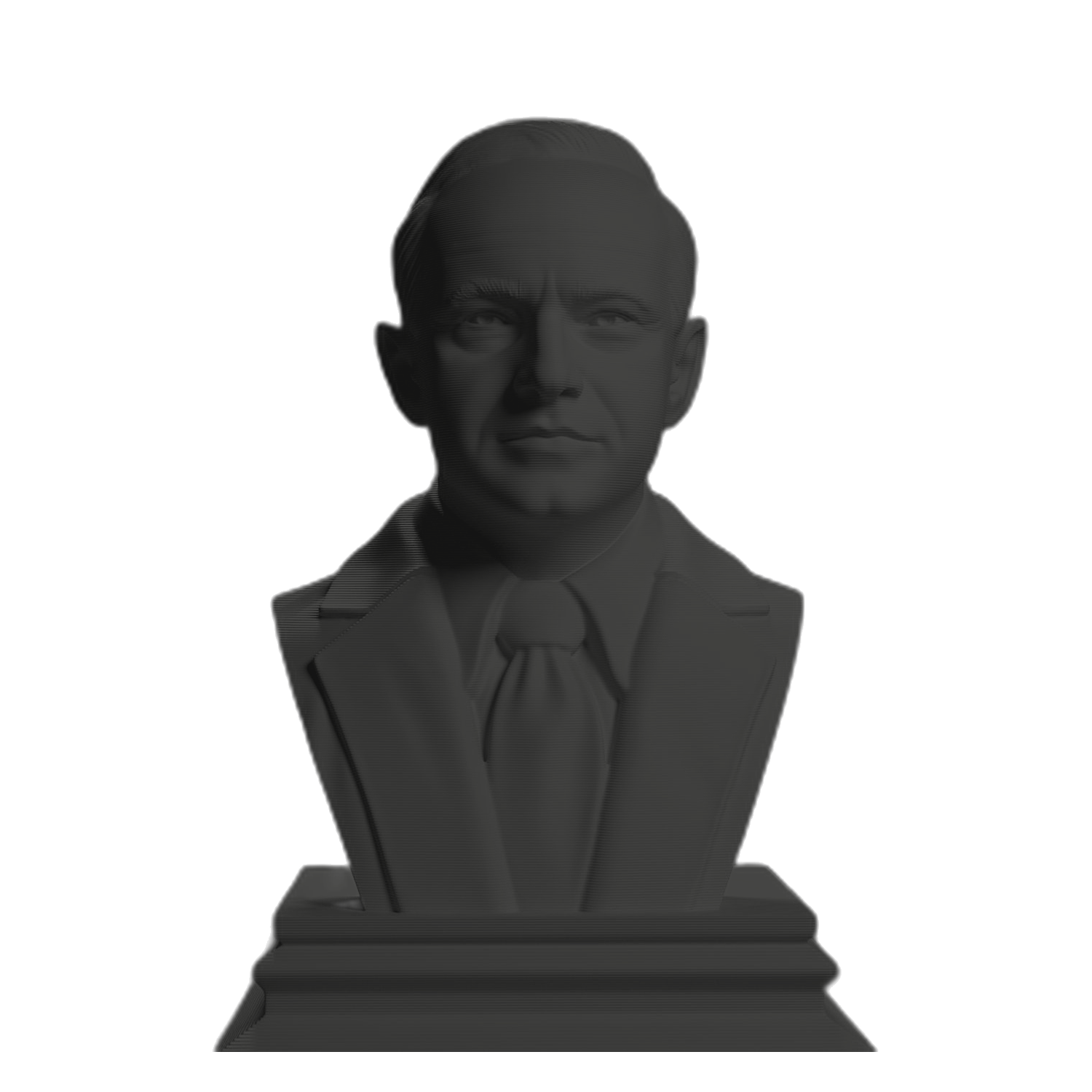 Calvin Coolidge Charcoal Black collectible bust