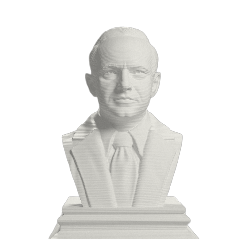 Calvin Coolidge Marble Stone collectible bust