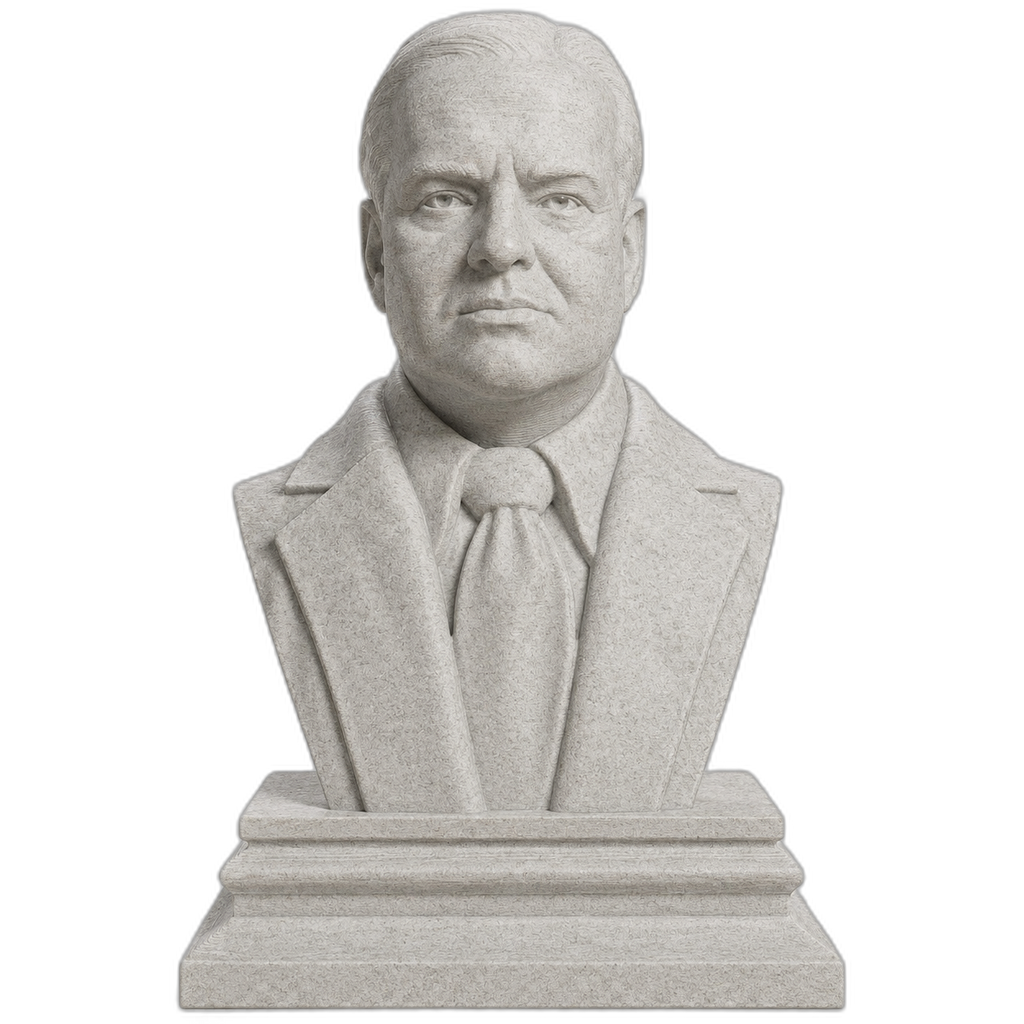 Herbert Hoover Marble Stone collectible bust
