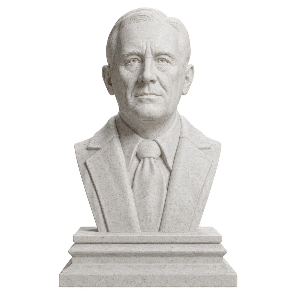 Franklin D. Roosevelt Marble Stone collectible bust