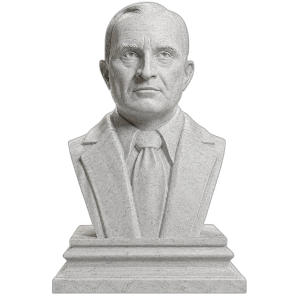 Harry S. Truman Marble Stone collectible bust