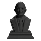 Dwight D. Eisenhower Charcoal Black collectible bust