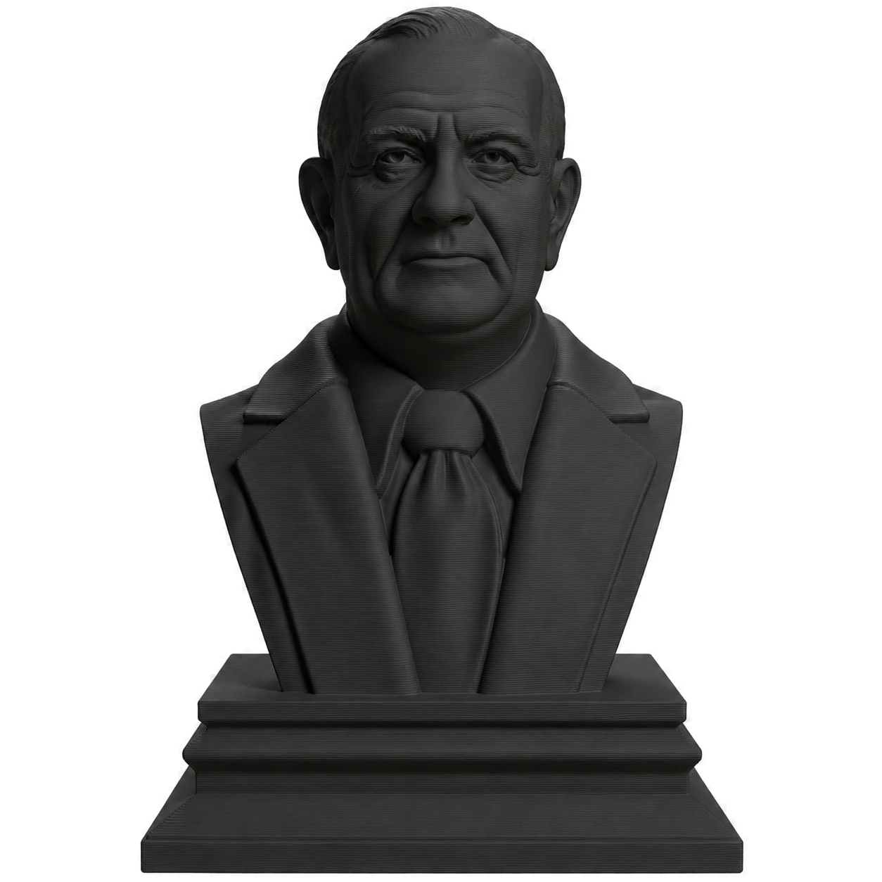 Lyndon B. Johnson Charcoal Black collectible bust