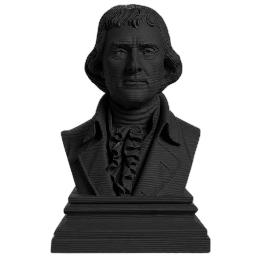 Thomas Jefferson Charcoal Black collectible bust