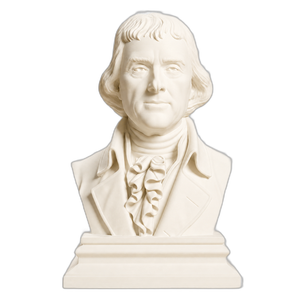 Thomas Jefferson Ivory White collectible bust
