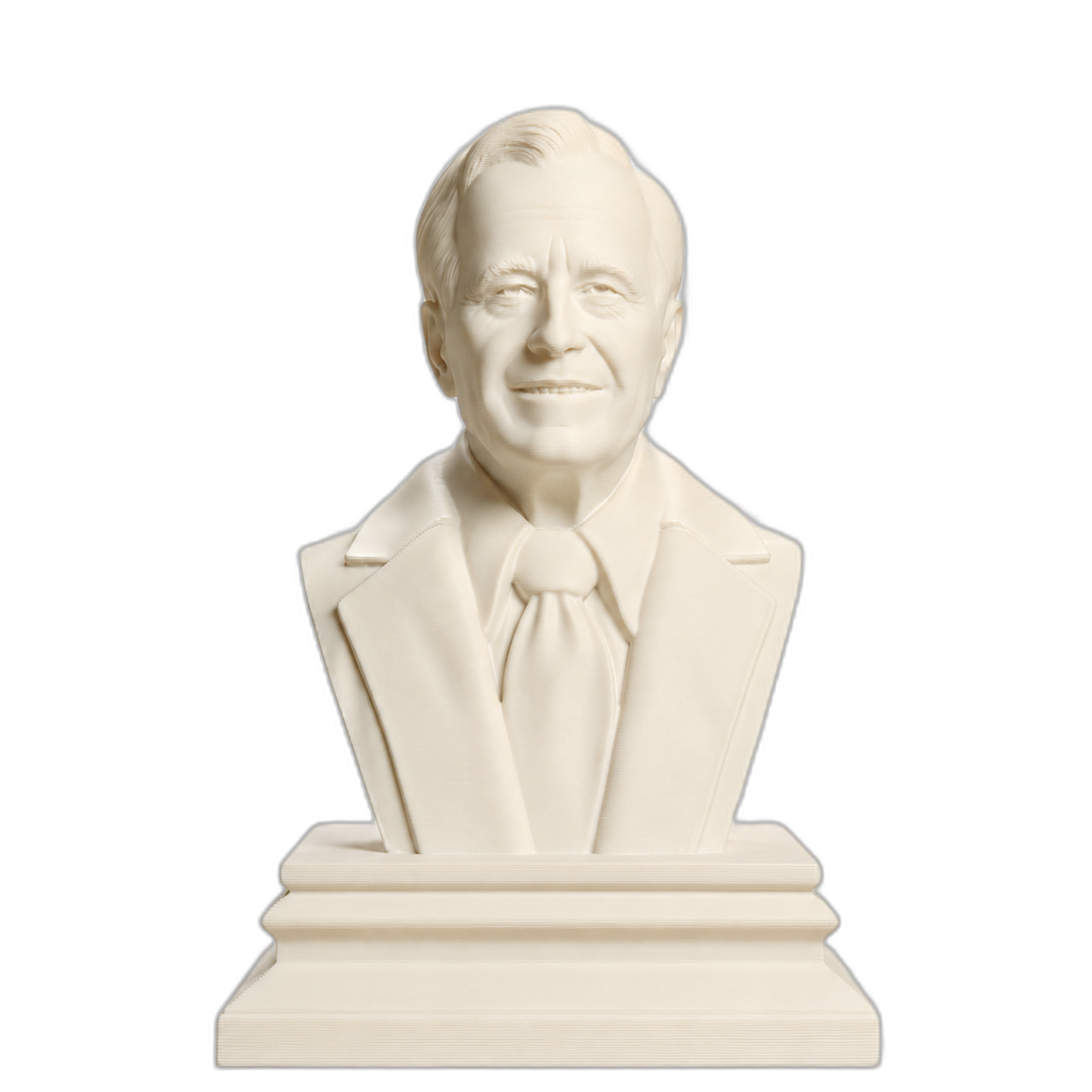 George H. W. Bush Ivory White collectible bust