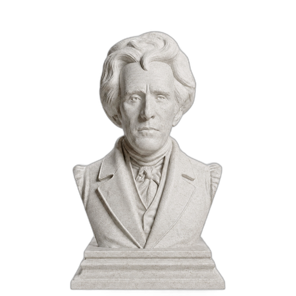 Andrew Jackson Marble Stone collectible bust