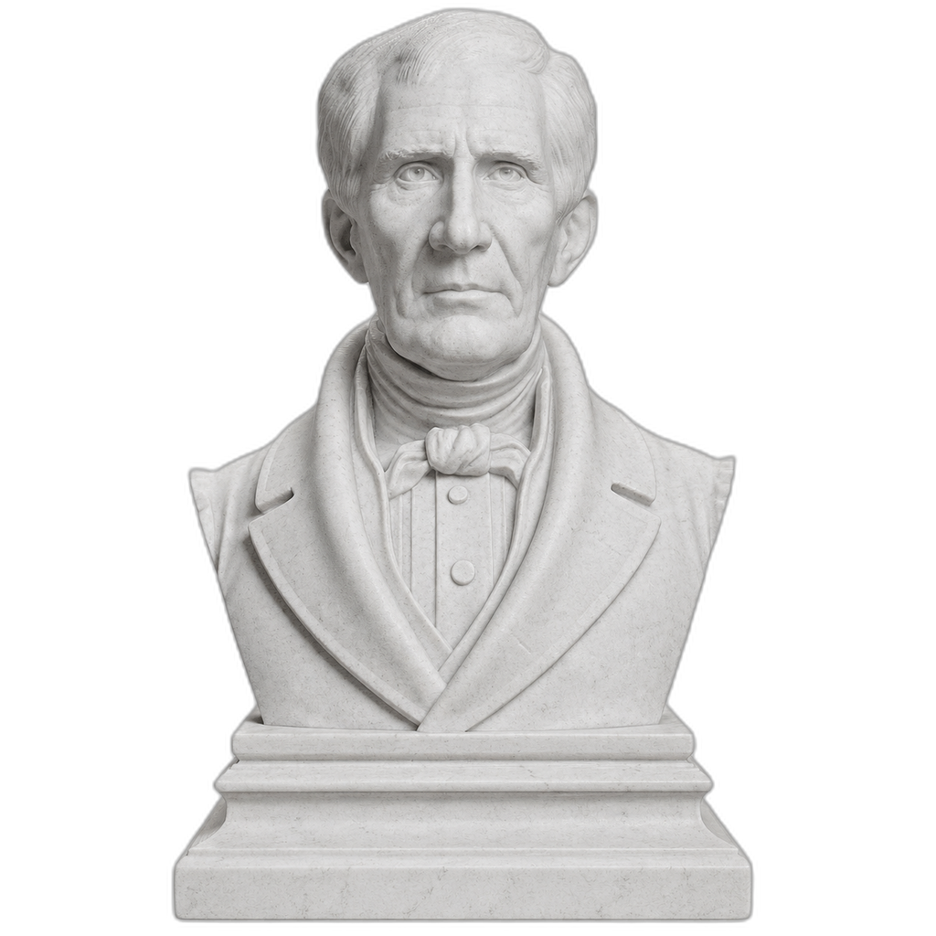 William Henry Harrison Marble Stone collectible bust