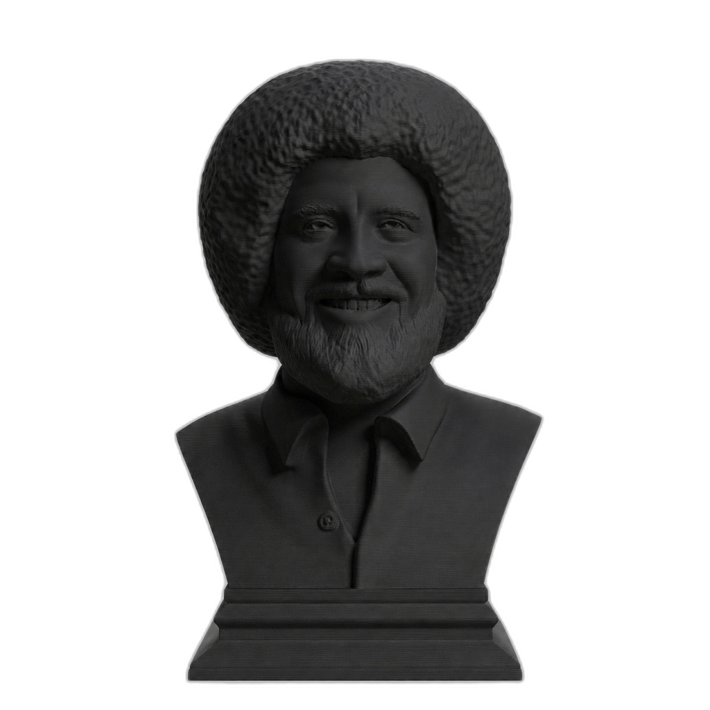 Bob Ross Charcoal Black collectible bust