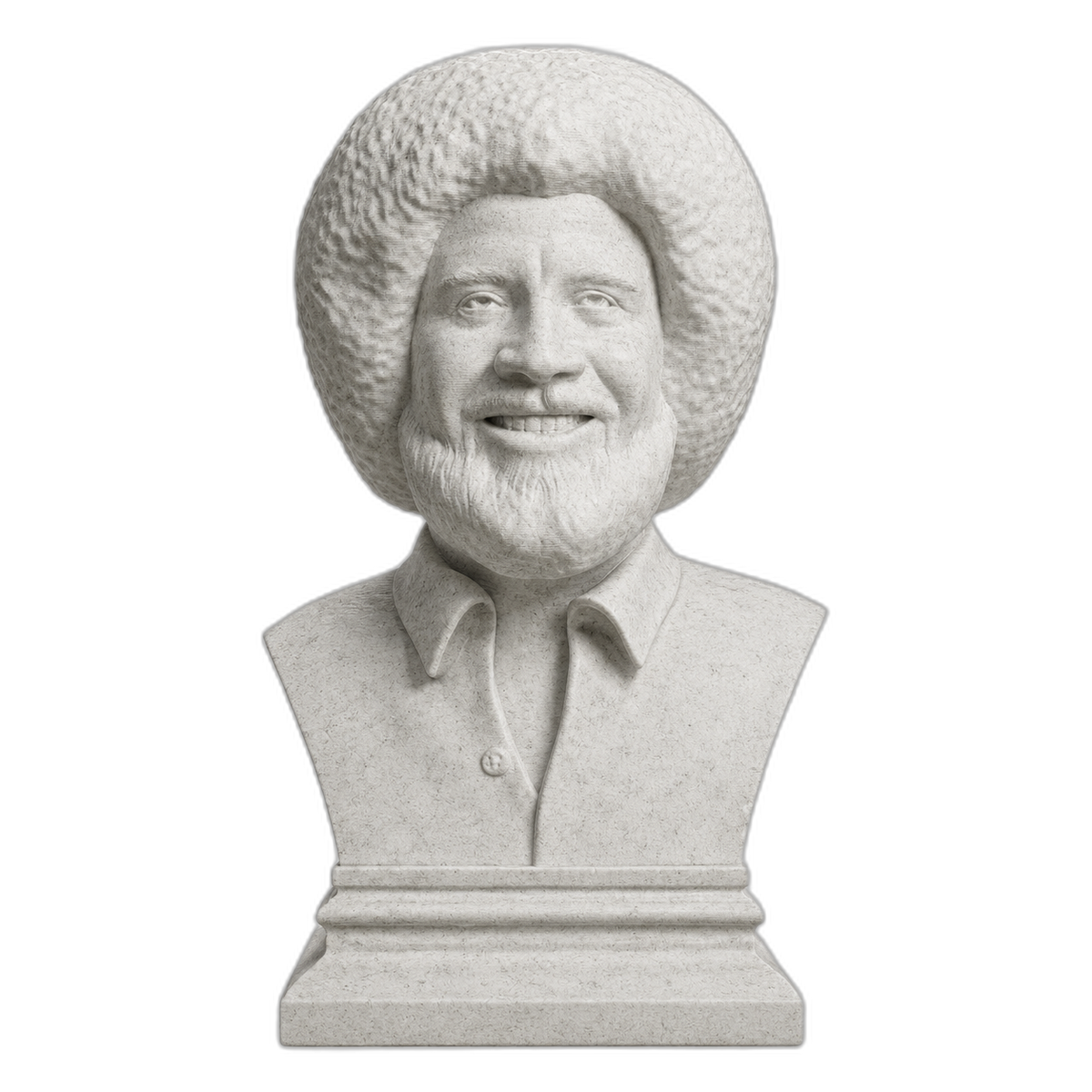 Bob Ross Marble Stone collectible bust
