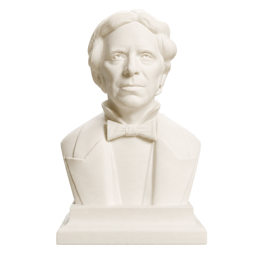 Michael Faraday Ivory White collectible bust