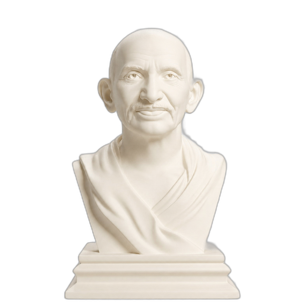 Mahatma Gandhi Ivory White collectible bust