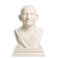 Mahatma Gandhi Ivory White collectible bust