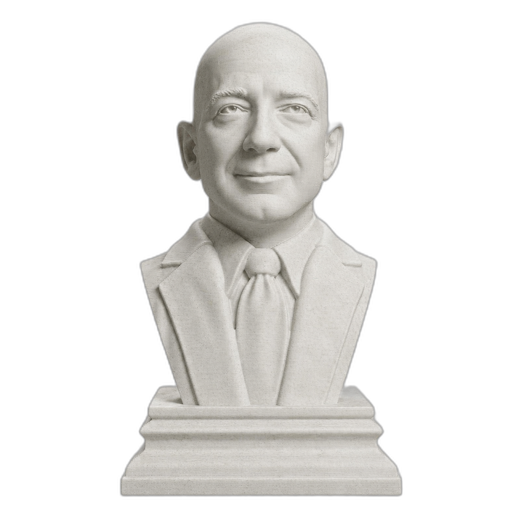 Jeff Bezos Marble Stone collectible bust