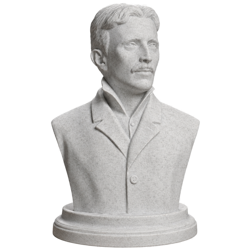 Nikola Tesla Marble Stone collectible bust