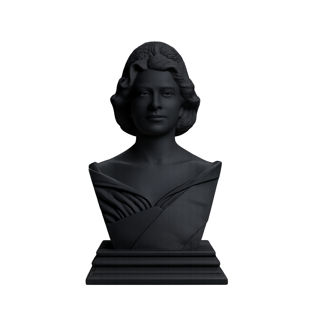 Queen Elizabeth II Charcoal Black collectible bust