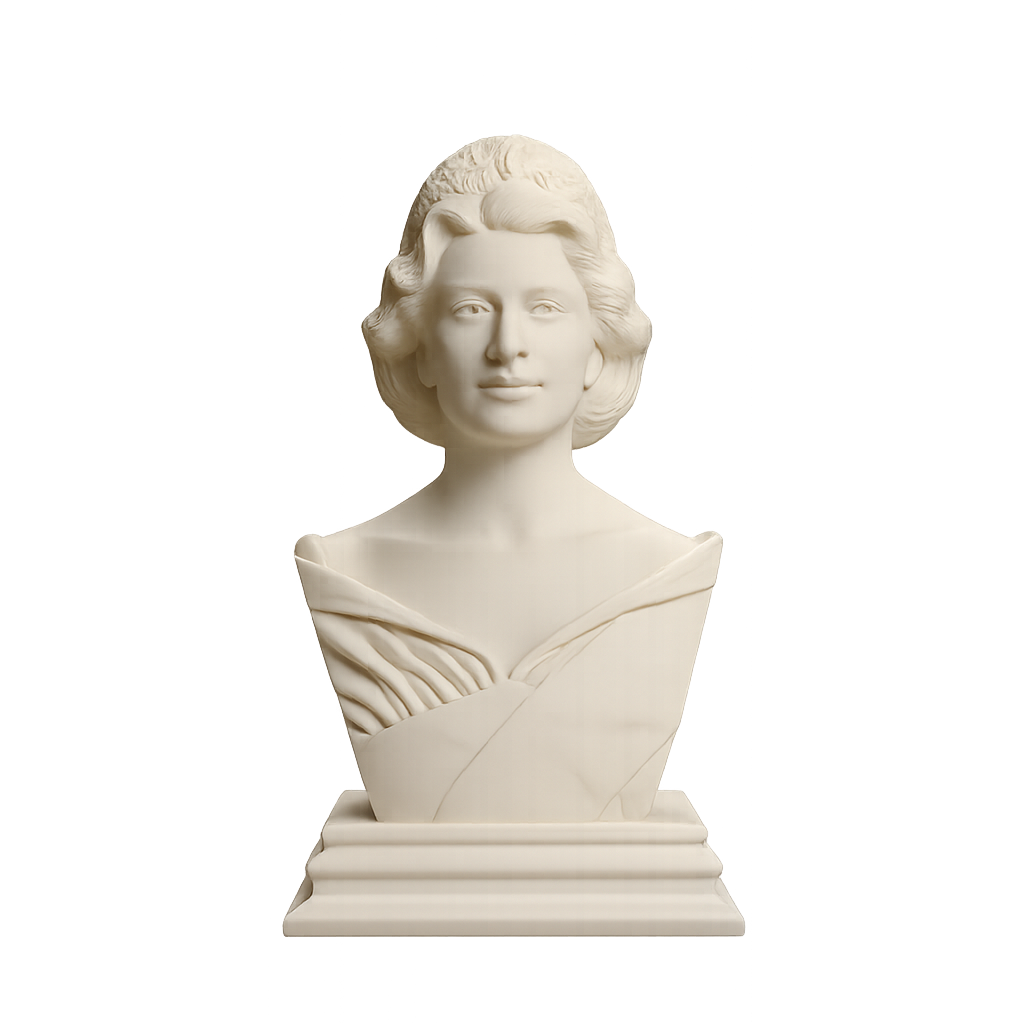 Queen Elizabeth II Ivory White collectible bust