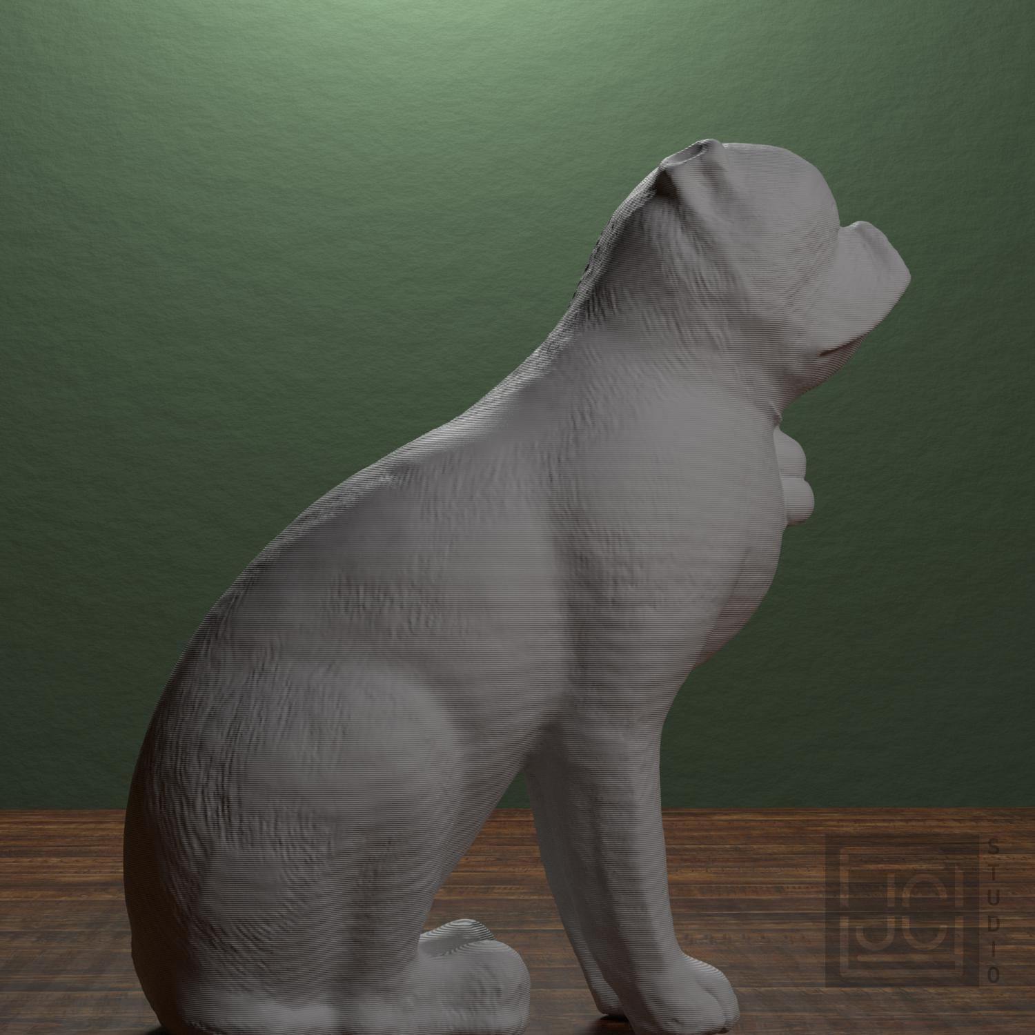 Chinese Porcelain Pug Dog A (One of a Pair) supplemental reference photo 2