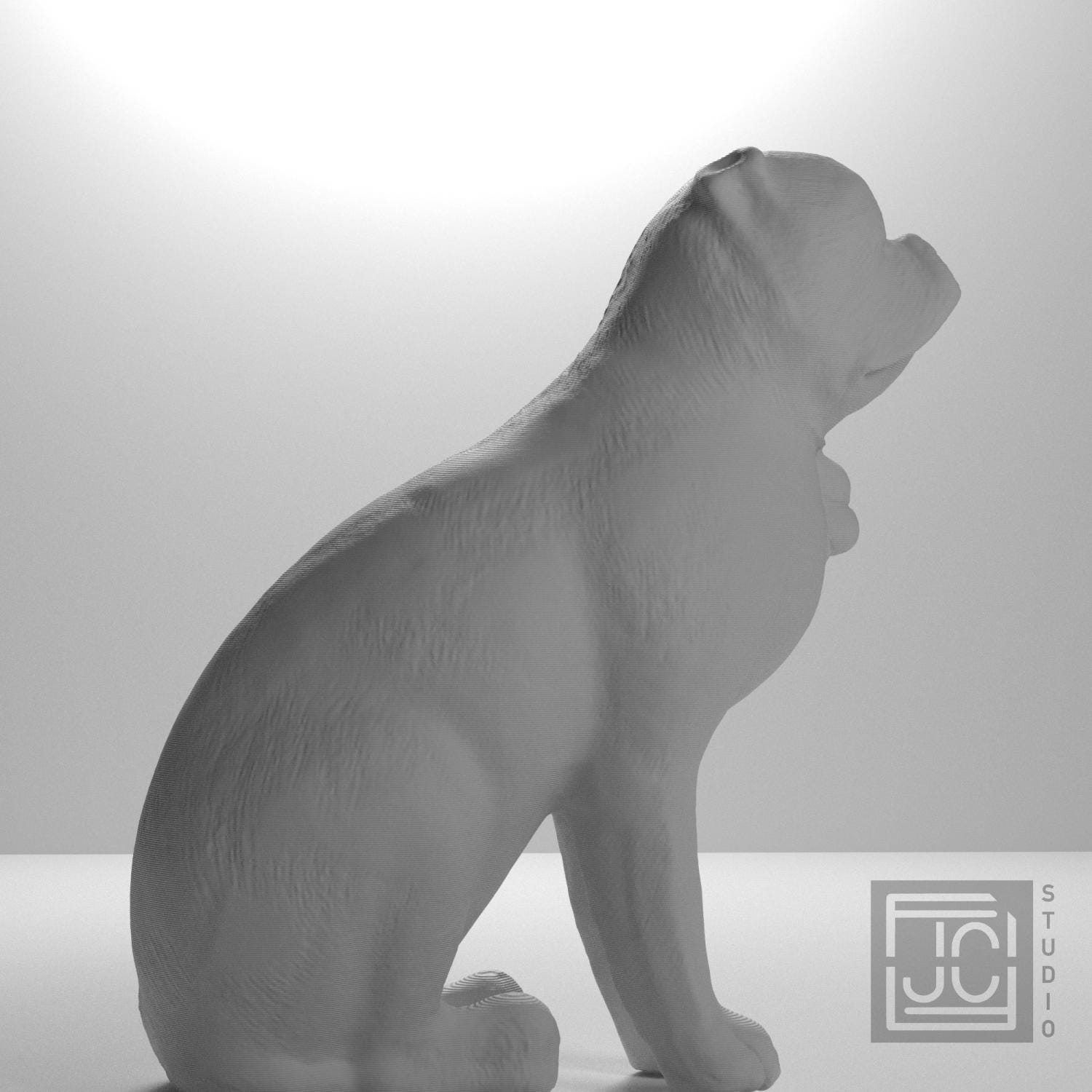 Chinese Porcelain Pug Dog A (One of a Pair) supplemental reference photo 7