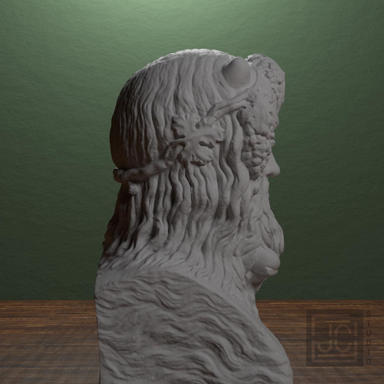 Sea Deity Crowned with Horns supplemental reference photo 2