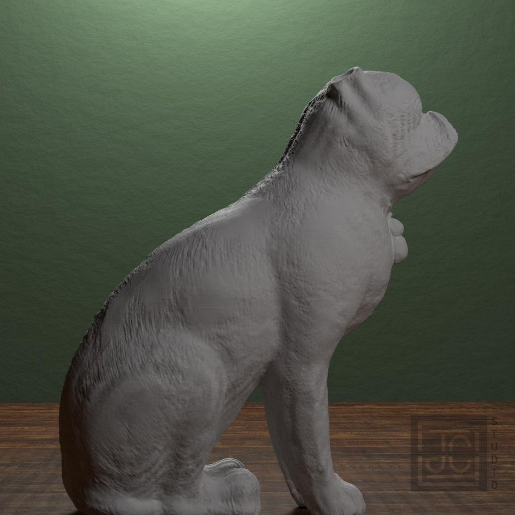 Chinese Porcelain Pug Dog B (One of a Pair) supplemental reference photo 2