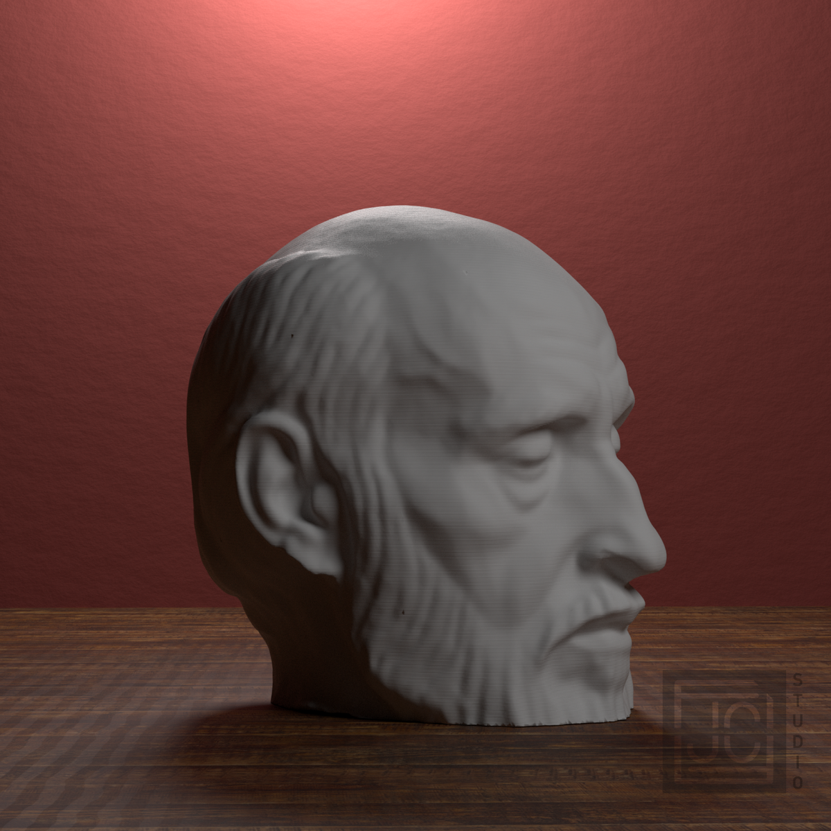 Santiago Ramón y Cajal Portrait Head, view 6